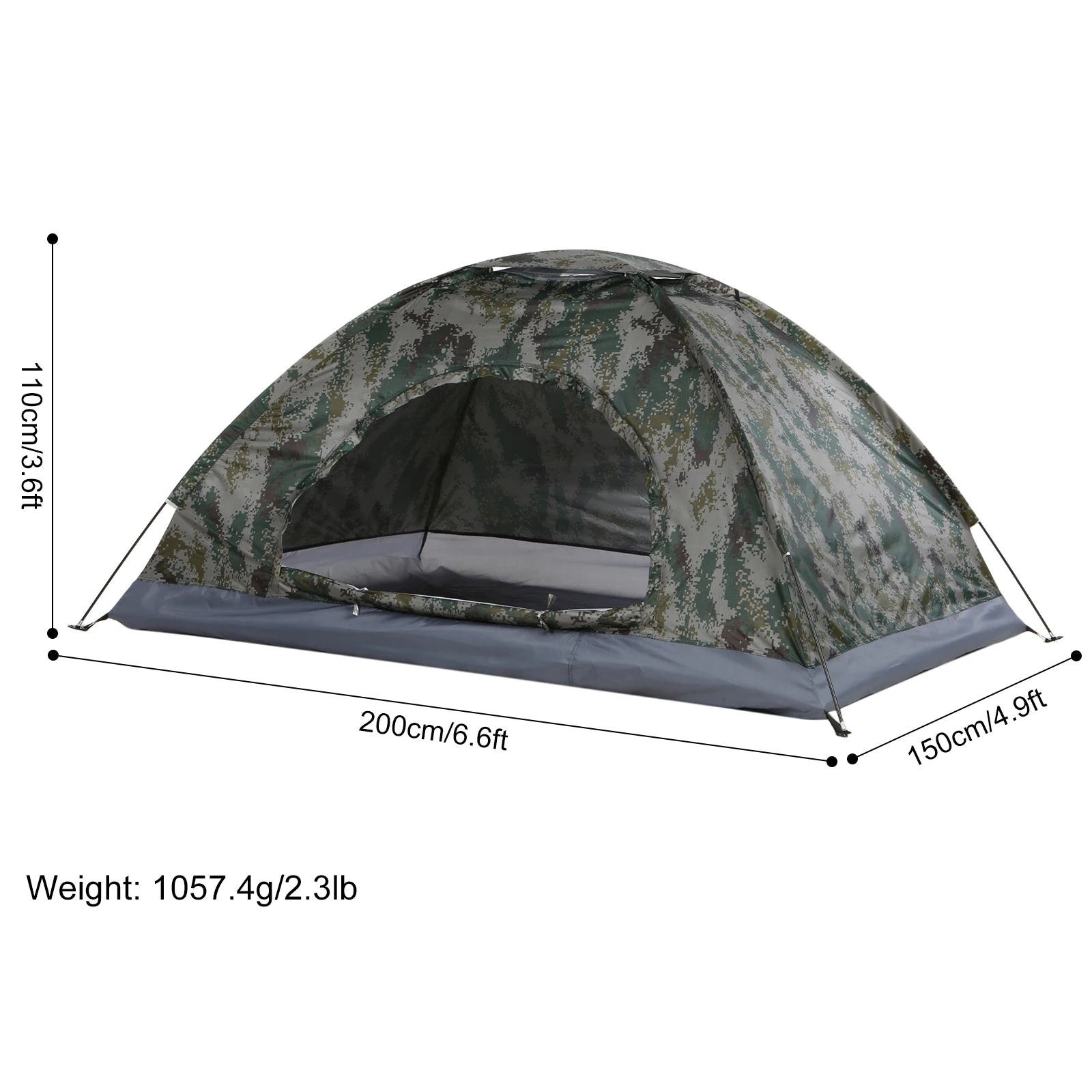 Tomshoo Ultralight Camping Tent – 1-2 Person Portable Hiking Shelter with UV Protection