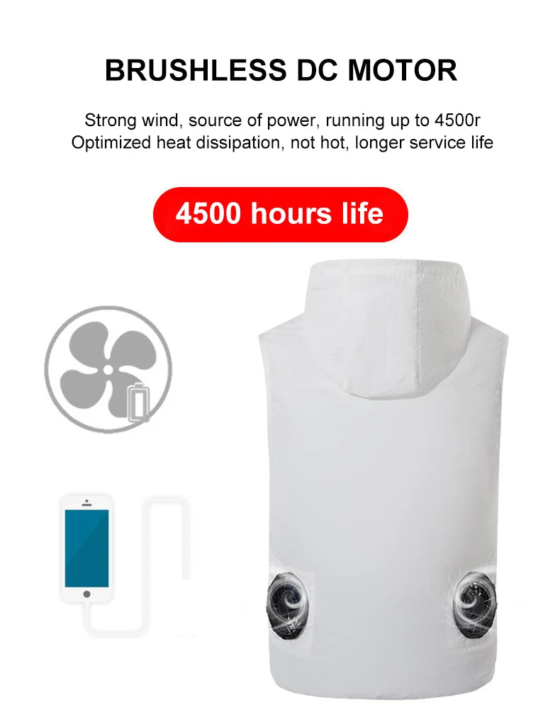 Cooling Fan Jacket – Ultralight Summer Outdoor Vest for Men & Women