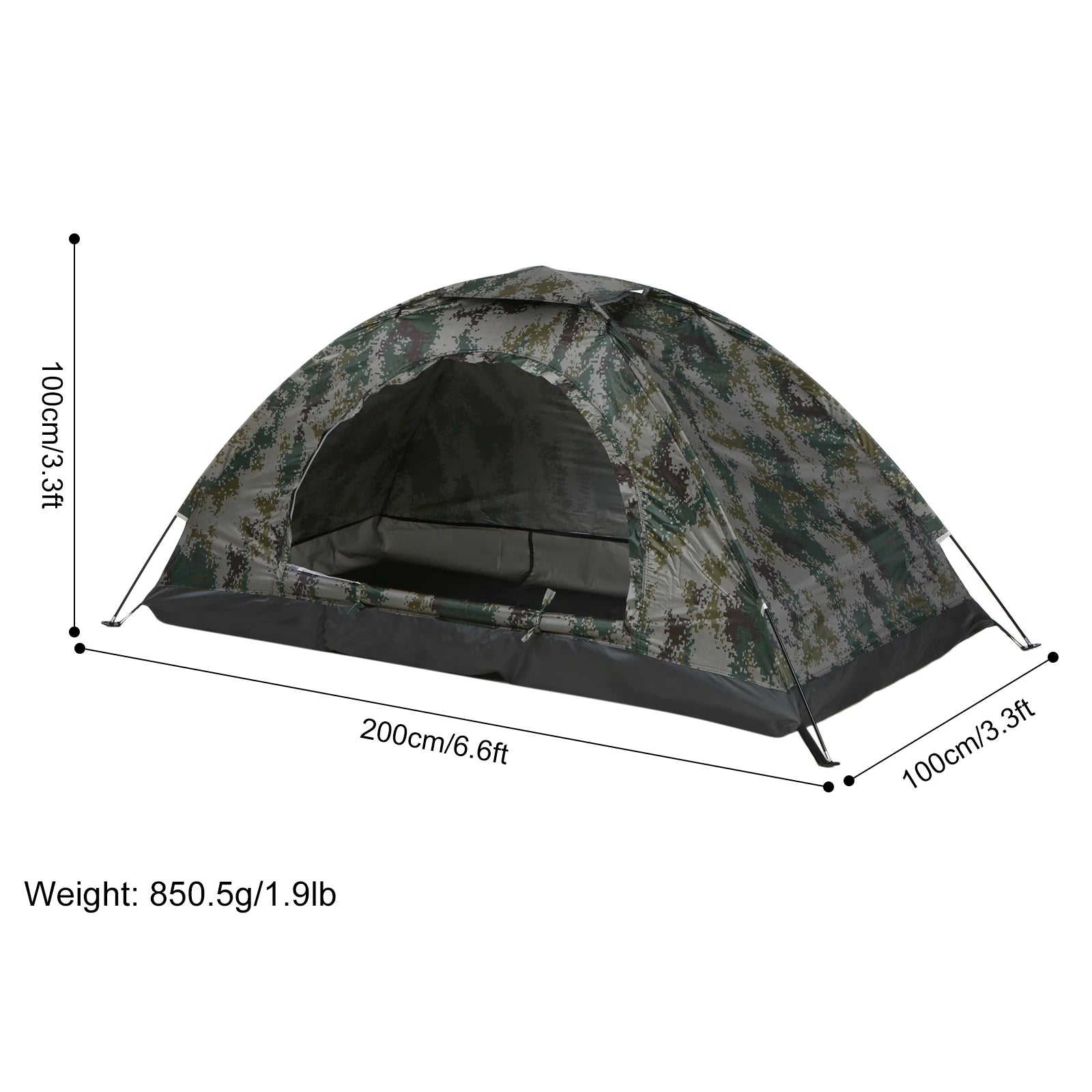 Tomshoo Ultralight Camping Tent – 1-2 Person Portable Hiking Shelter with UV Protection