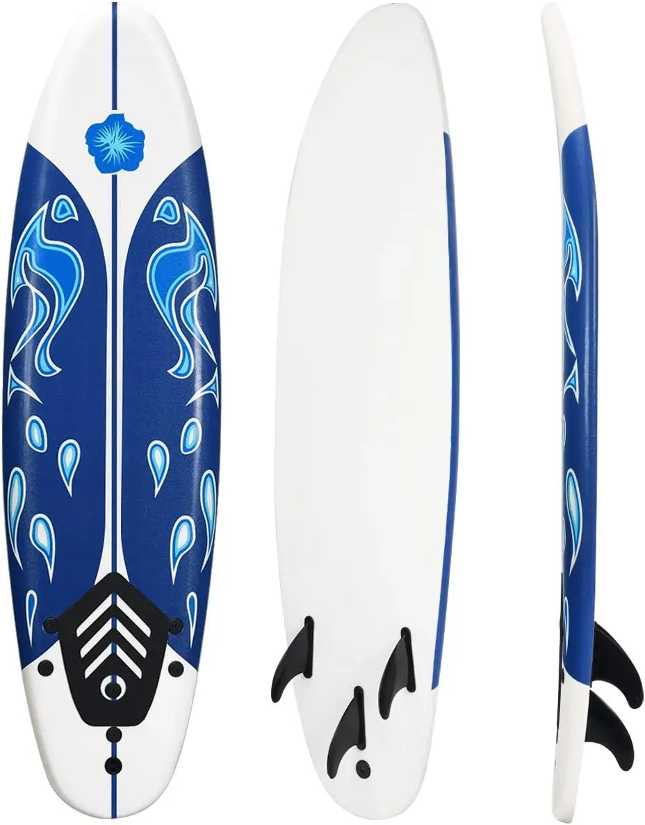 Giantex 6ft Surfboard – Beginner Foam Surf Board with Removable Fins