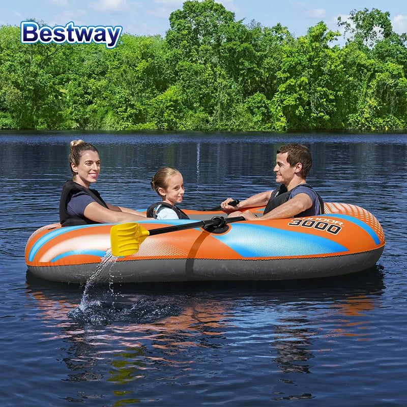 Bestway Inflatable Kayak – 1-3 Person Heavy Duty PVC Rafting Boat
