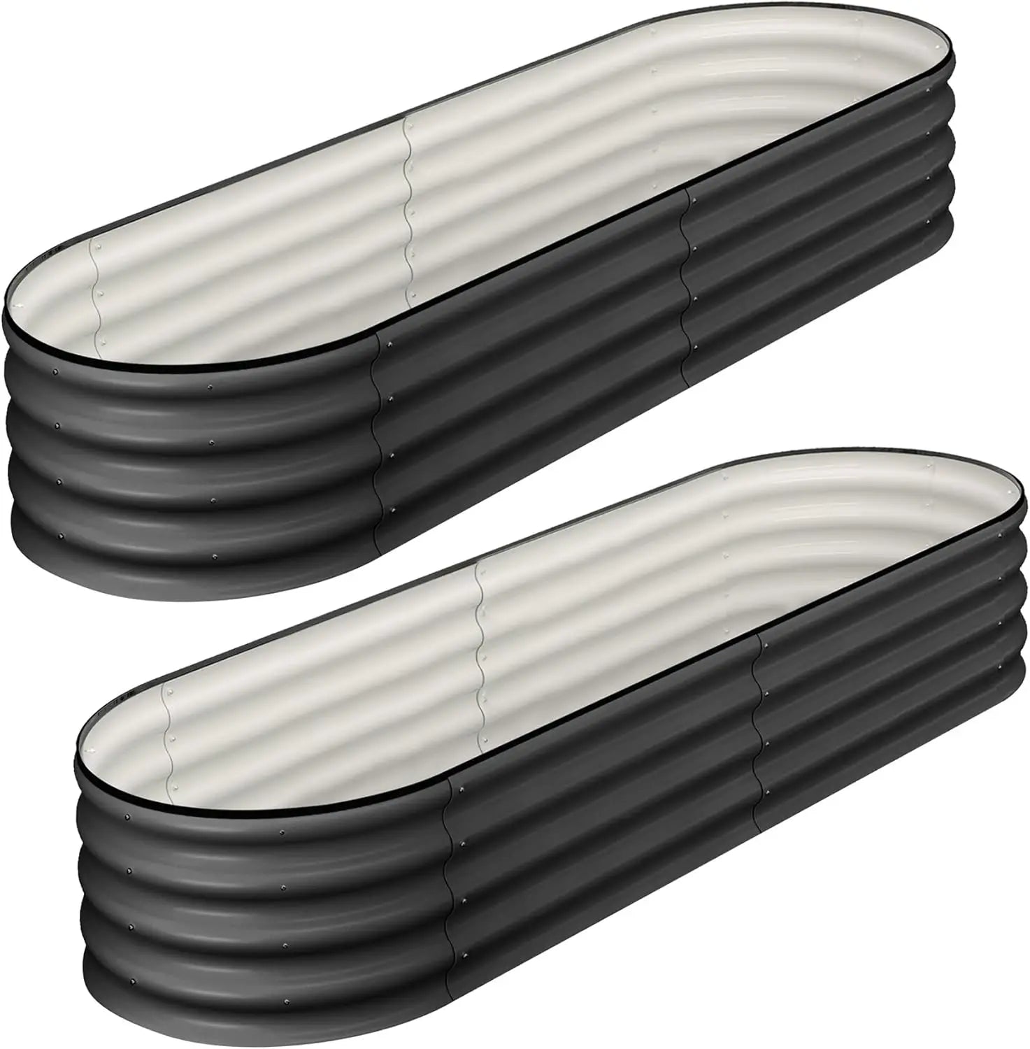 2-Pack Oval Raised Garden Beds