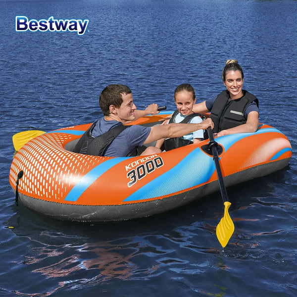 Bestway Inflatable Kayak – 1-3 Person Heavy Duty PVC Rafting Boat