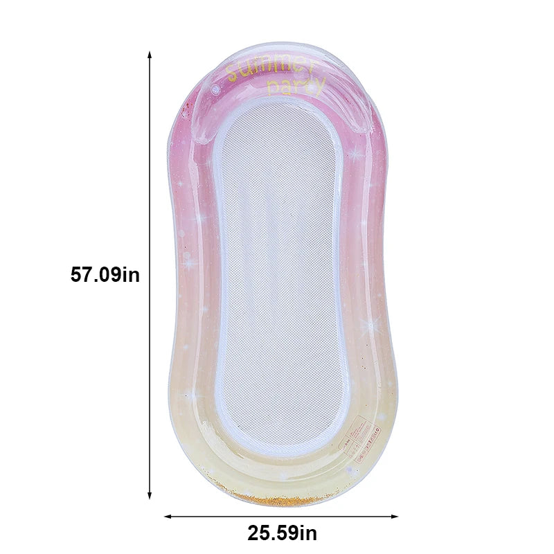 Rooxin Inflatable Water Hammock – Pool Float Bed & Beach Lounger Chair