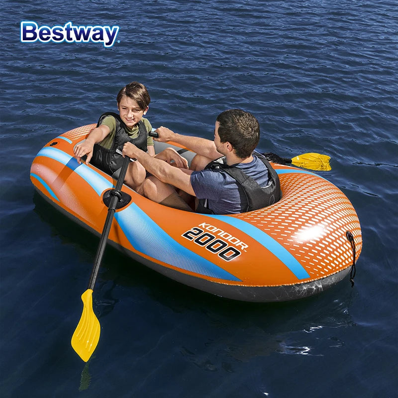 Bestway Inflatable Kayak – 1-3 Person Heavy Duty PVC Rafting Boat