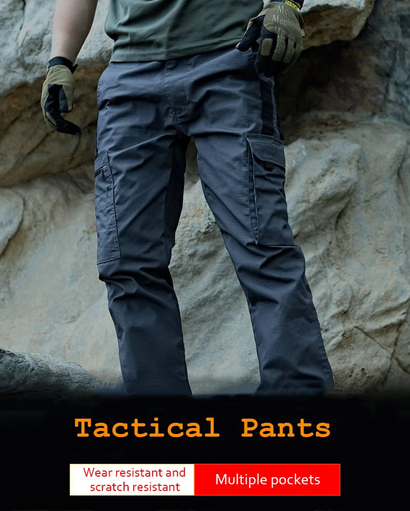 Men’s Tactical Work Pants – Waterproof Outdoor Cargo Trousers with Multi-Pockets