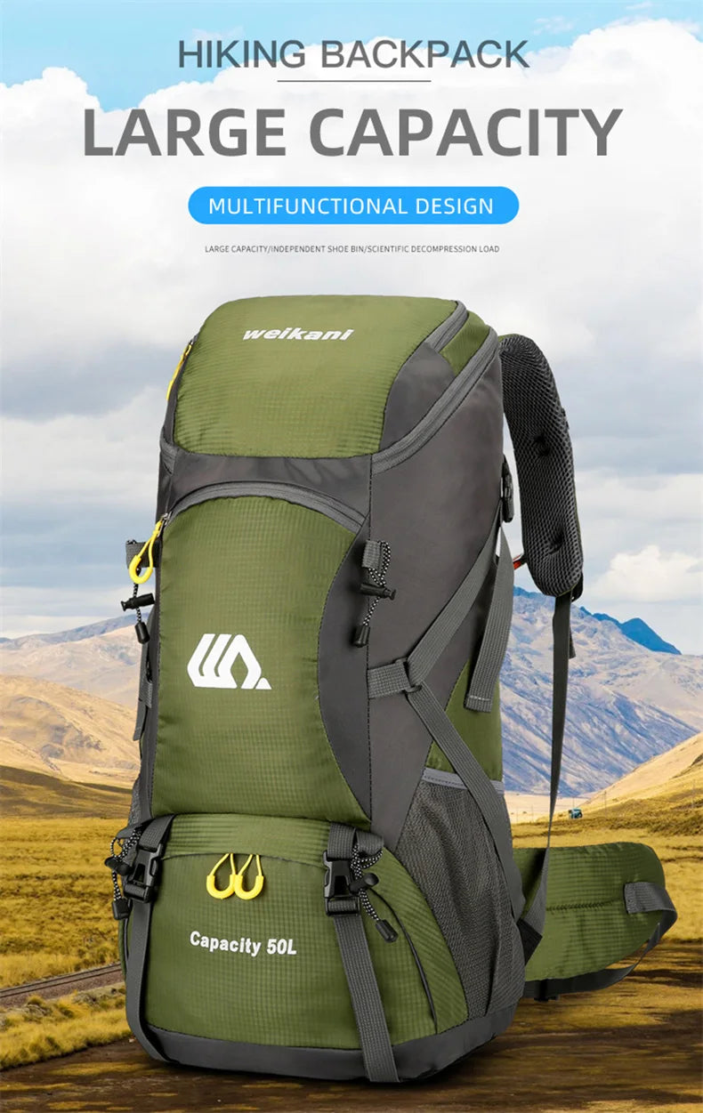 50L Waterproof Hiking Backpack