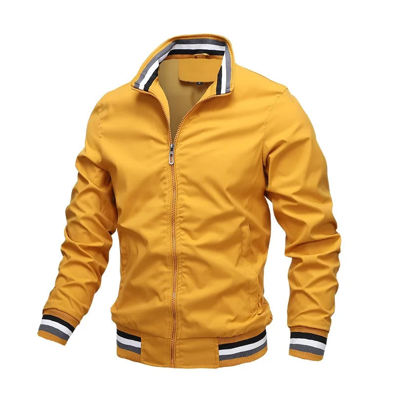 Men’s Stand Collar Casual Jacket – Waterproof Outdoor Sports Windbreaker