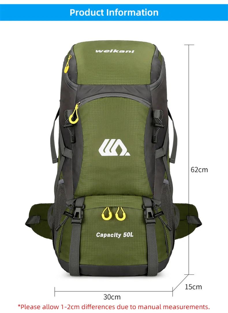 50L Waterproof Hiking Backpack