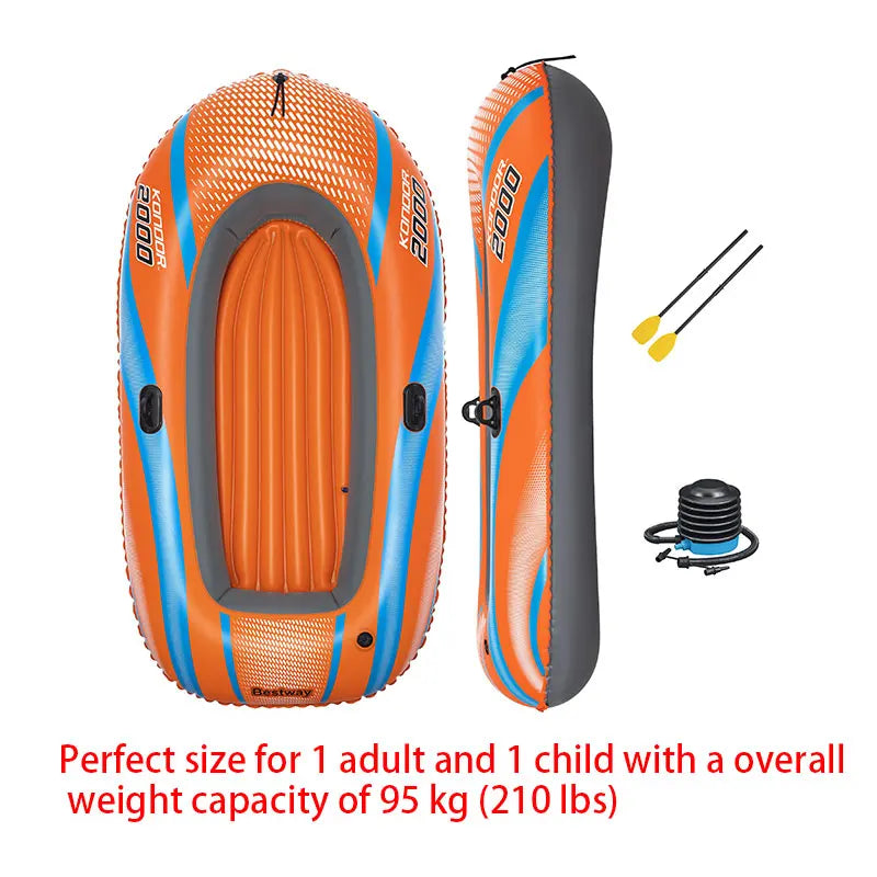 Bestway Inflatable Kayak – 1-3 Person Heavy Duty PVC Rafting Boat