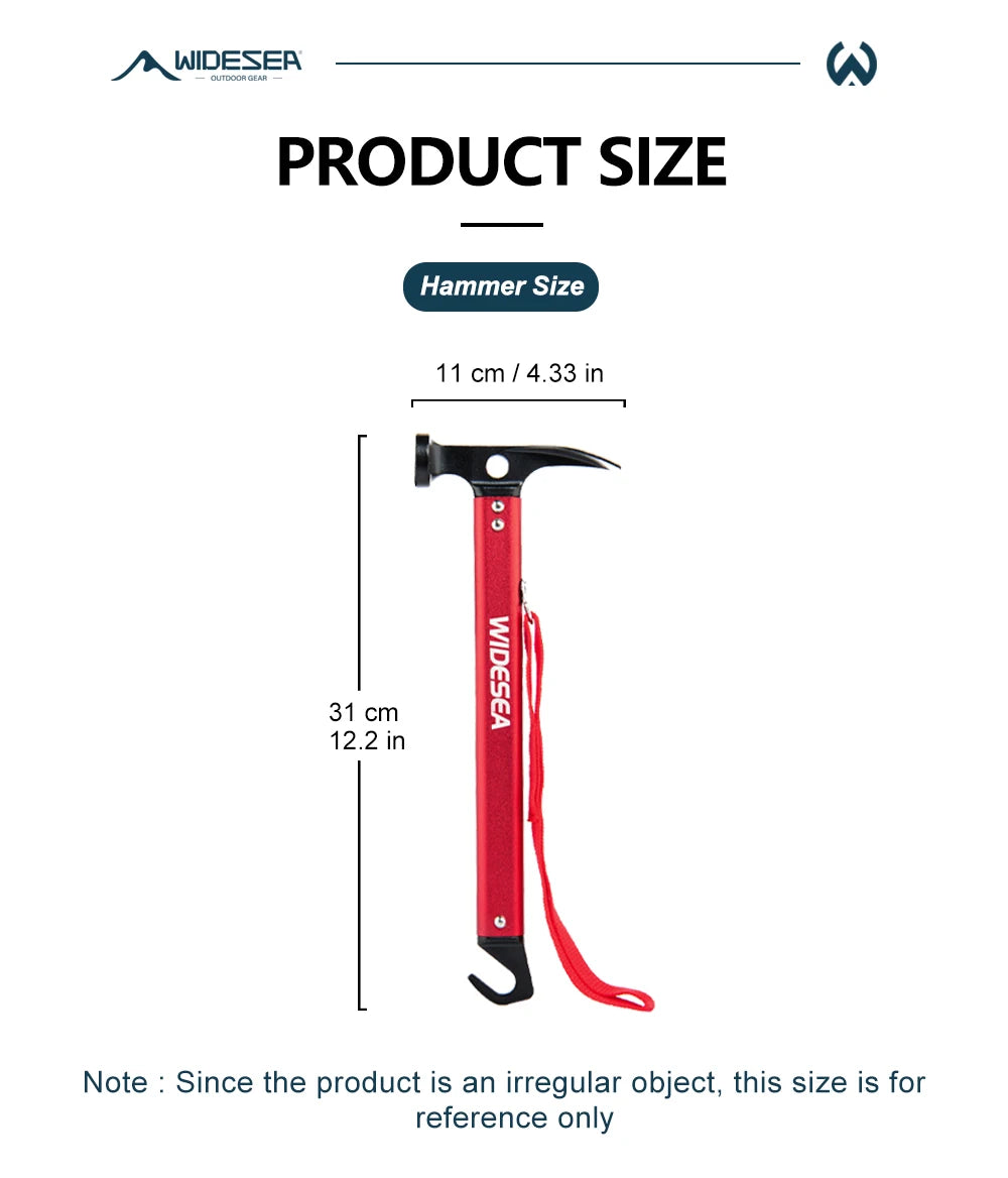 Widesea Camping Hammer Stainless Steel