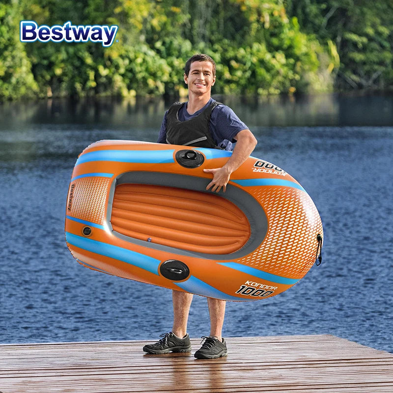 Bestway Inflatable Kayak – 1-3 Person Heavy Duty PVC Rafting Boat
