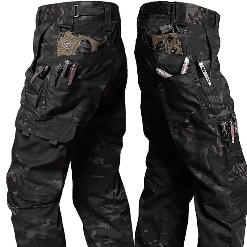 Men’s Tactical Work Pants – Waterproof Outdoor Cargo Trousers with Multi-Pockets