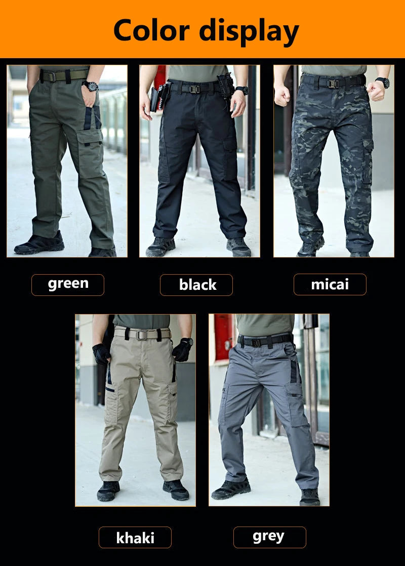 Men’s Tactical Work Pants – Waterproof Outdoor Cargo Trousers with Multi-Pockets