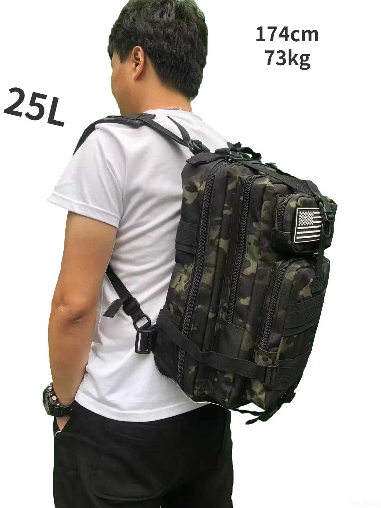 25L/50L Tactical Backpack – Waterproof Nylon Outdoor Hiking & Camping Rucksack