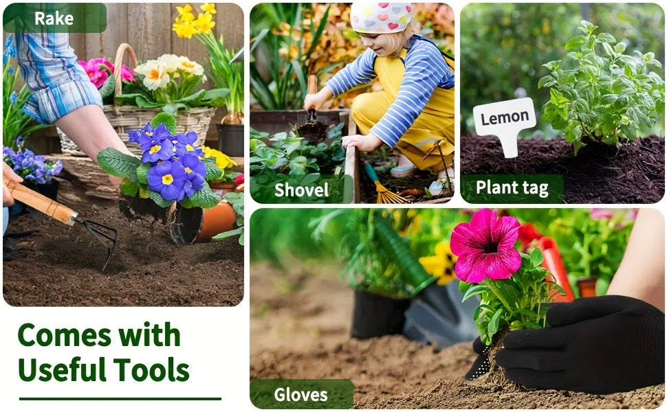 128G 8-Grid Grow Bag Raised Garden Bed