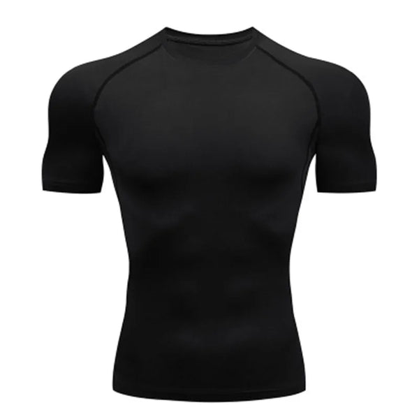 Men’s Outdoor Training Compression T-Shirt – Tight Elastic Breathable Fitness Top for Gym, Running, and Jogging