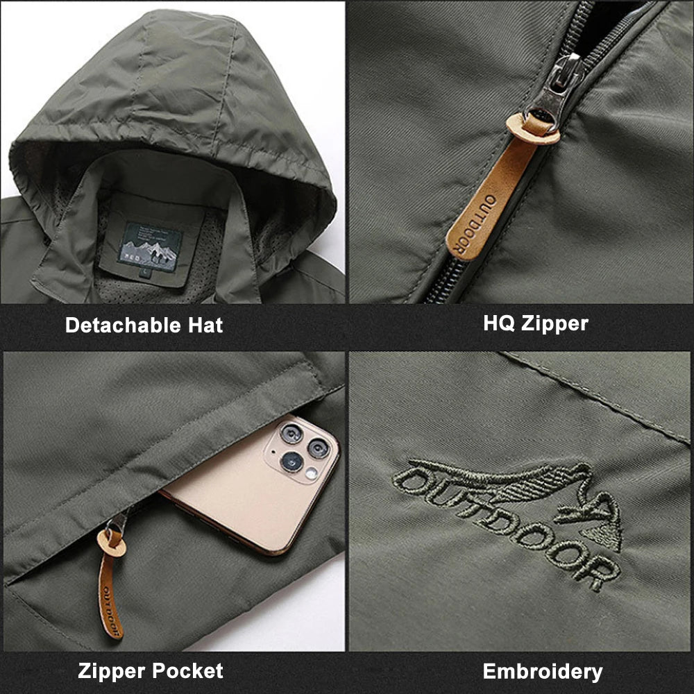 Men’s Tactical Waterproof Windbreaker