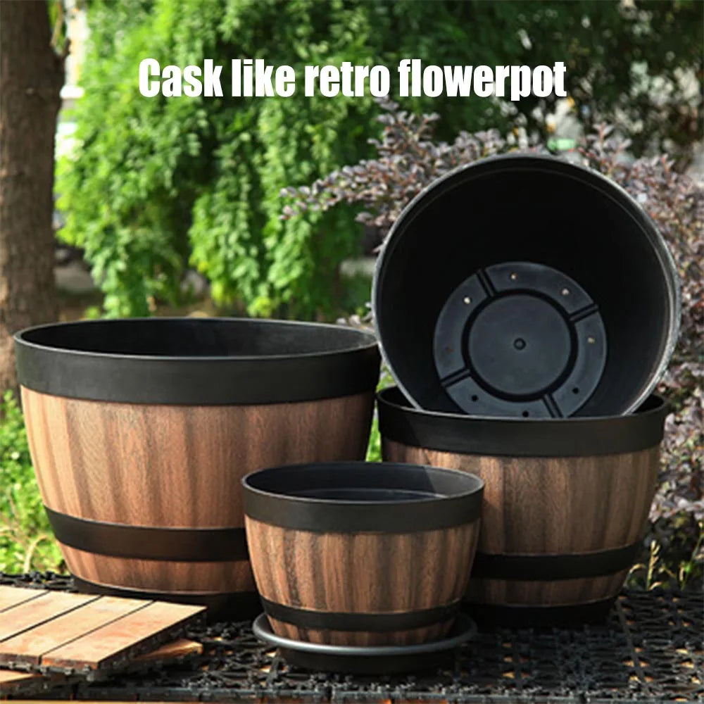 Large Retro Flower Pot