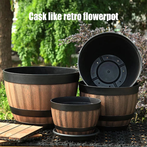 Large Retro Flower Pot