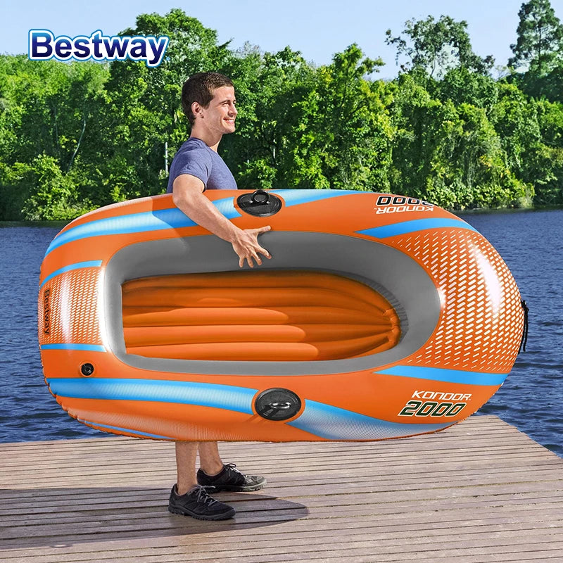 Bestway Inflatable Kayak – 1-3 Person Heavy Duty PVC Rafting Boat