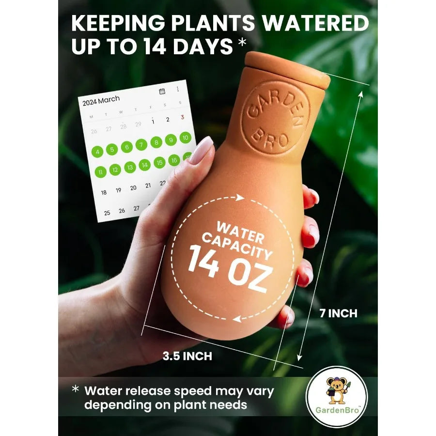 Terracotta Self-Watering Olla Pots (4-Pack)