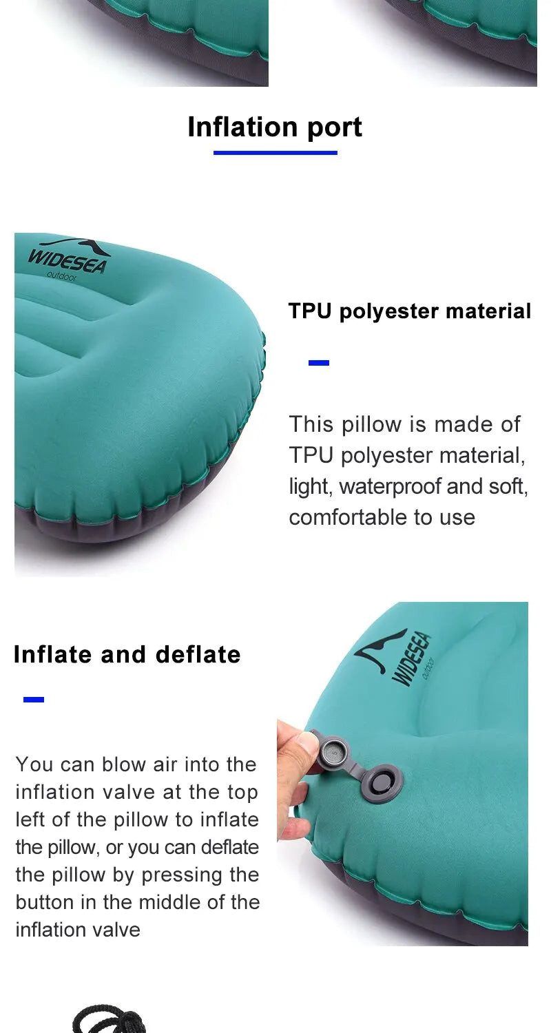 Portable Inflatable Camping Pillow