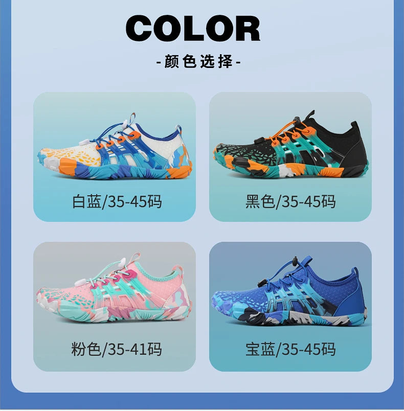 Five-Finger Aqua Shoes – Men & Women’s Water Sports & Hiking Shoes