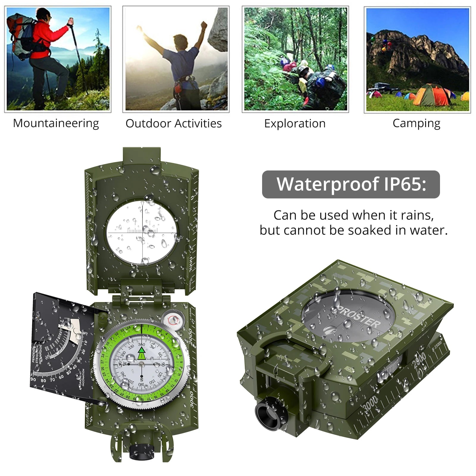 Proster Waterproof Camping Compass