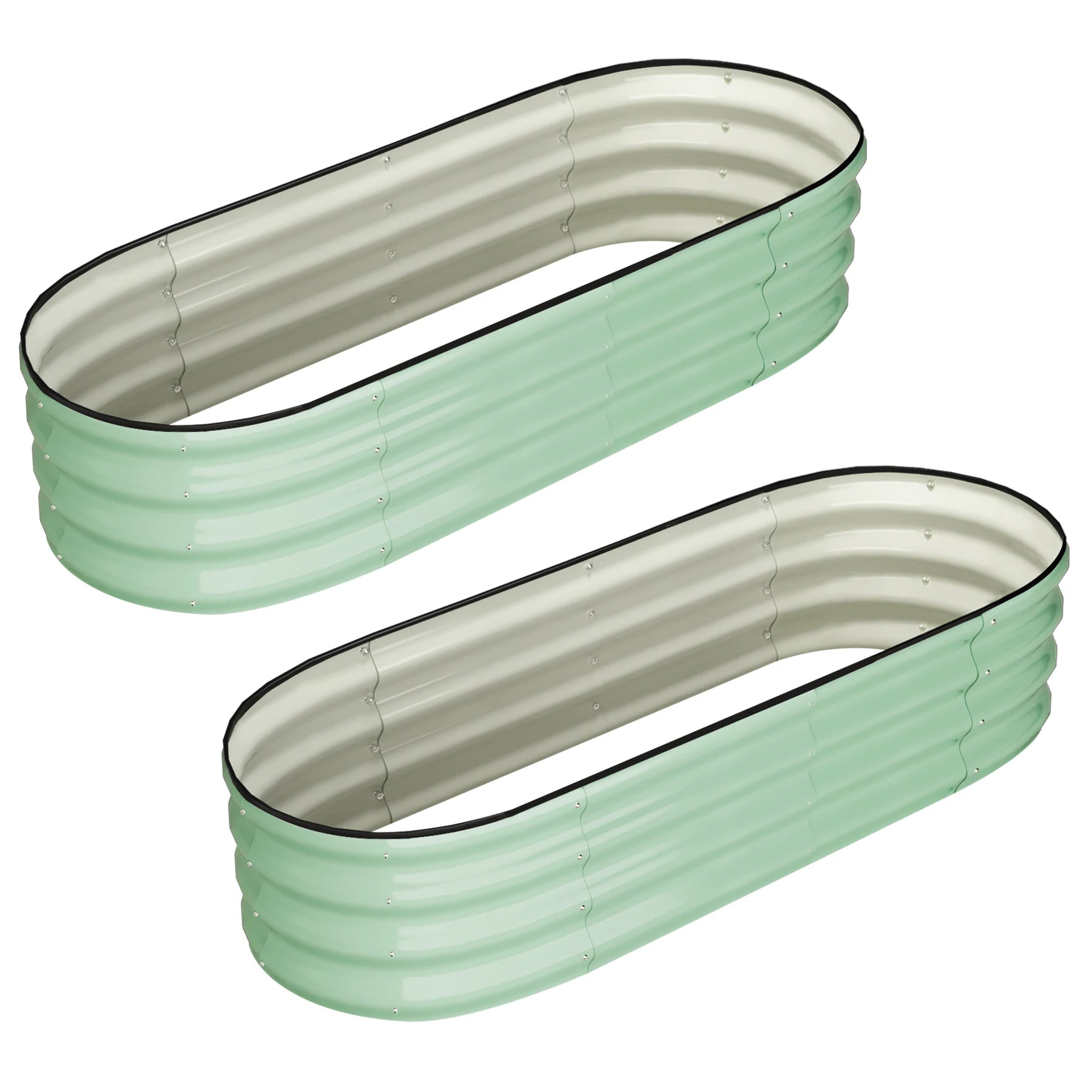 2-Pack Oval Raised Garden Beds