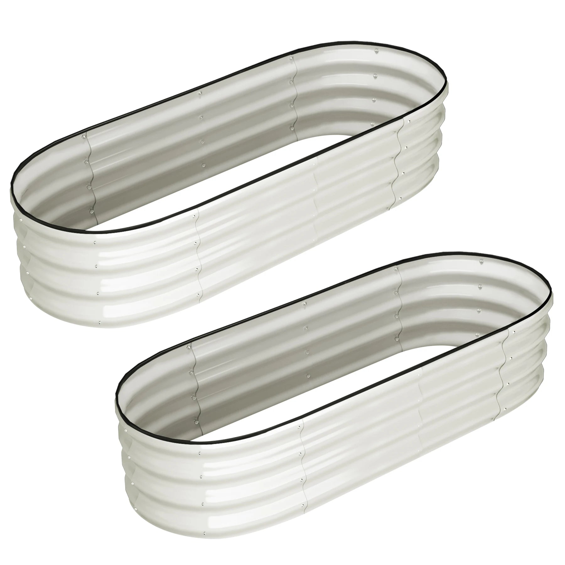 2-Pack Oval Raised Garden Beds