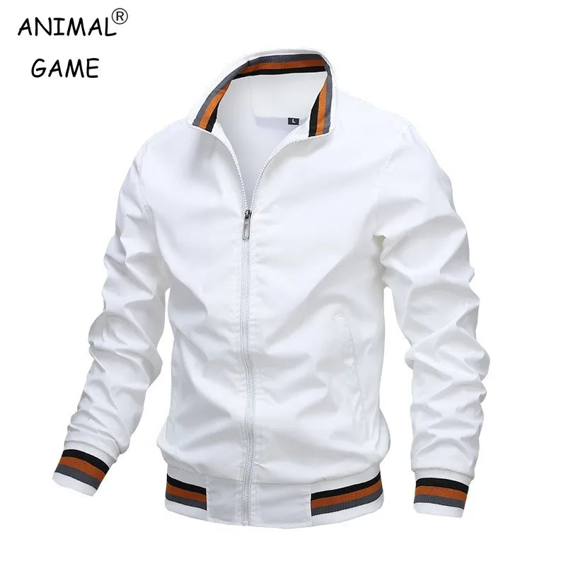 Men’s Stand Collar Casual Jacket – Waterproof Outdoor Sports Windbreaker