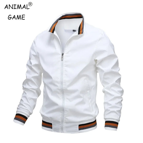Men’s Stand Collar Casual Jacket – Waterproof Outdoor Sports Windbreaker