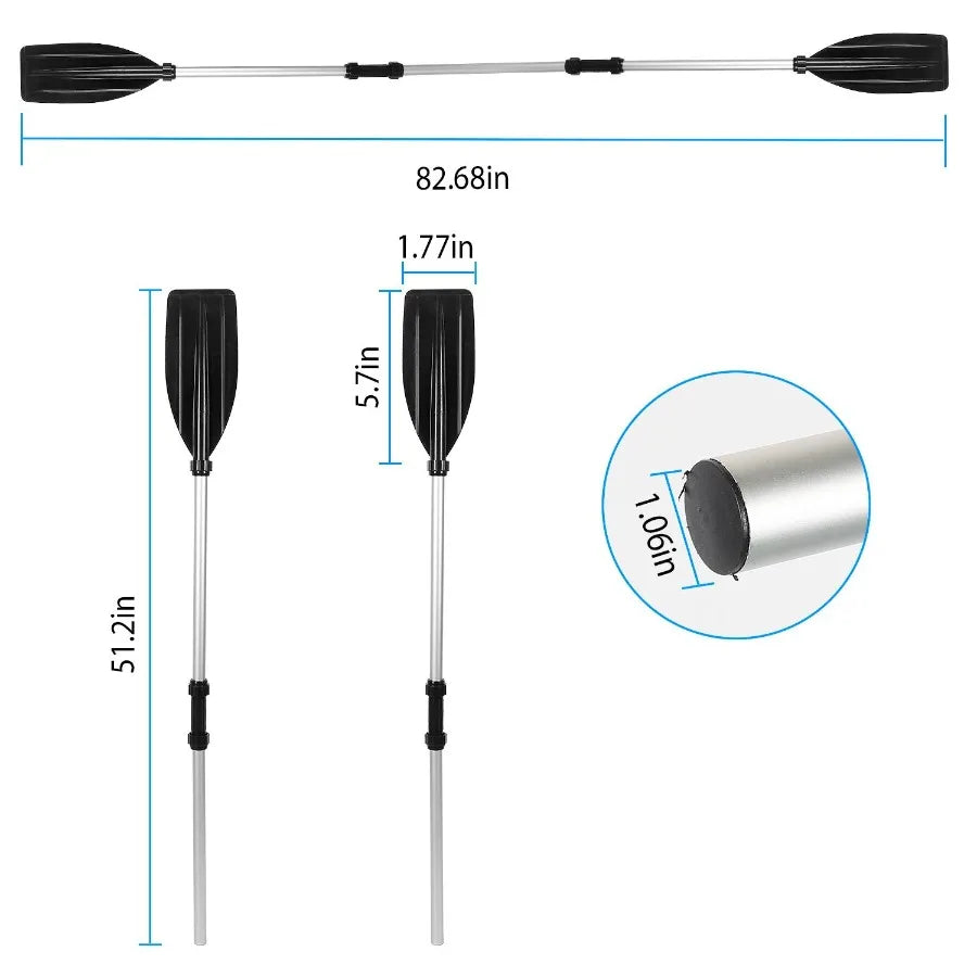 2-Pack Aluminum Kayak Paddles