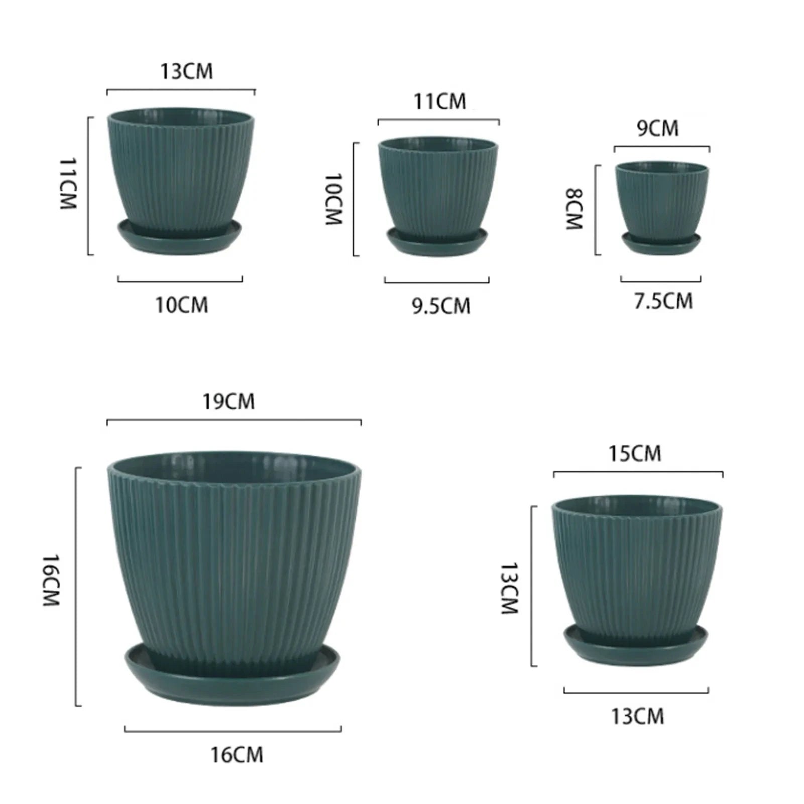 Round Succulent Flower Pot with Tray