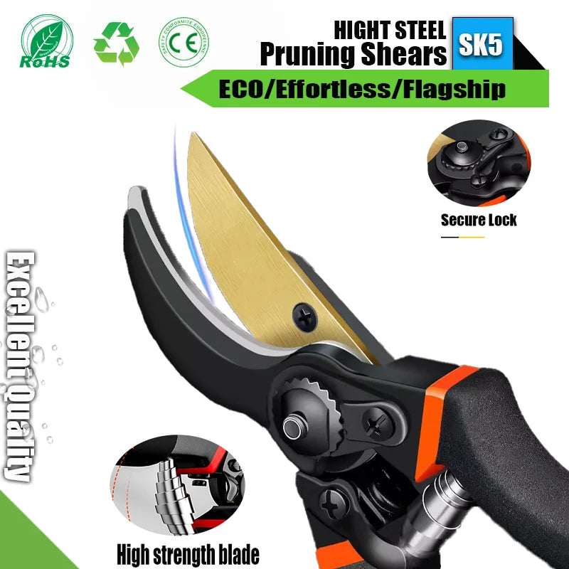 SK5 Steel Garden Hand Pruner – Orchard Tree Trimming Shears