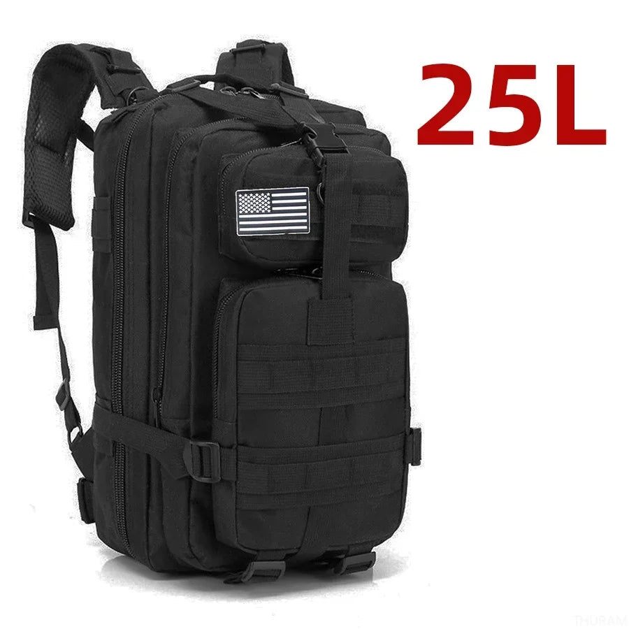 25L/50L Tactical Backpack – Waterproof Nylon Outdoor Hiking & Camping Rucksack