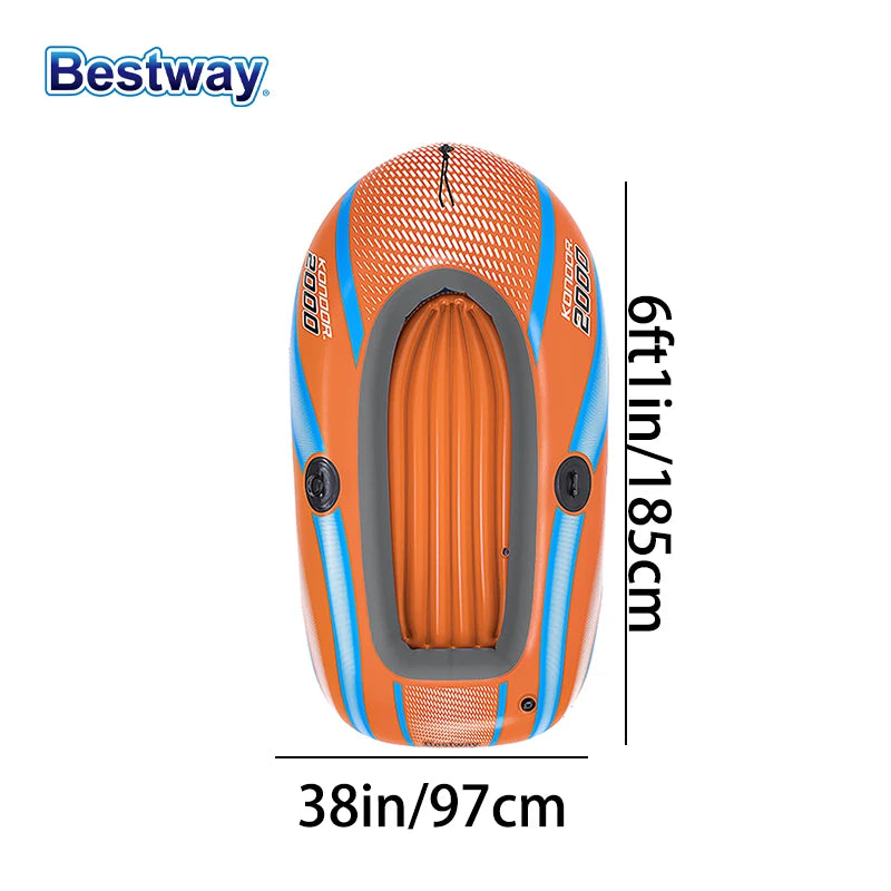 Bestway Inflatable Kayak – 1-3 Person Heavy Duty PVC Rafting Boat