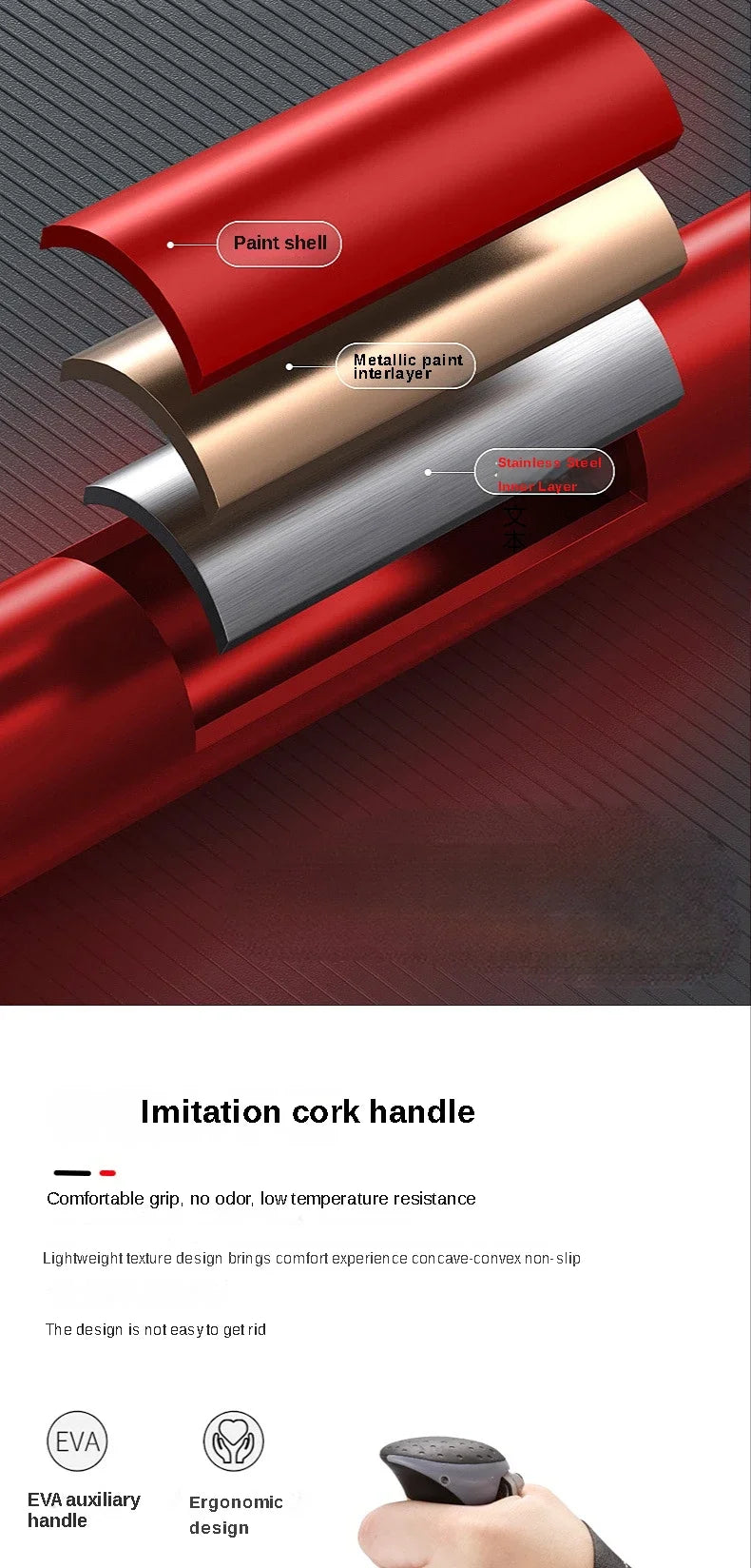 2PCS Adjustable Trekking Poles – Ultralight Telescopic Hiking Sticks with Quick Lock