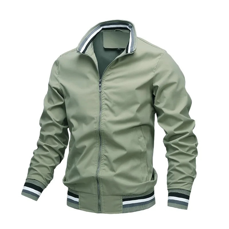 Men’s Stand Collar Casual Jacket – Waterproof Outdoor Sports Windbreaker