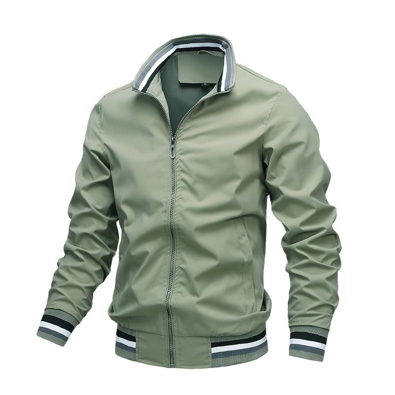 Men’s Stand Collar Casual Jacket – Waterproof Outdoor Sports Windbreaker