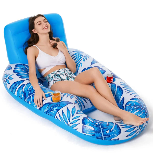 Inflatable Pool Float for Adults – Lounge Chair Raft for Pool & Lake