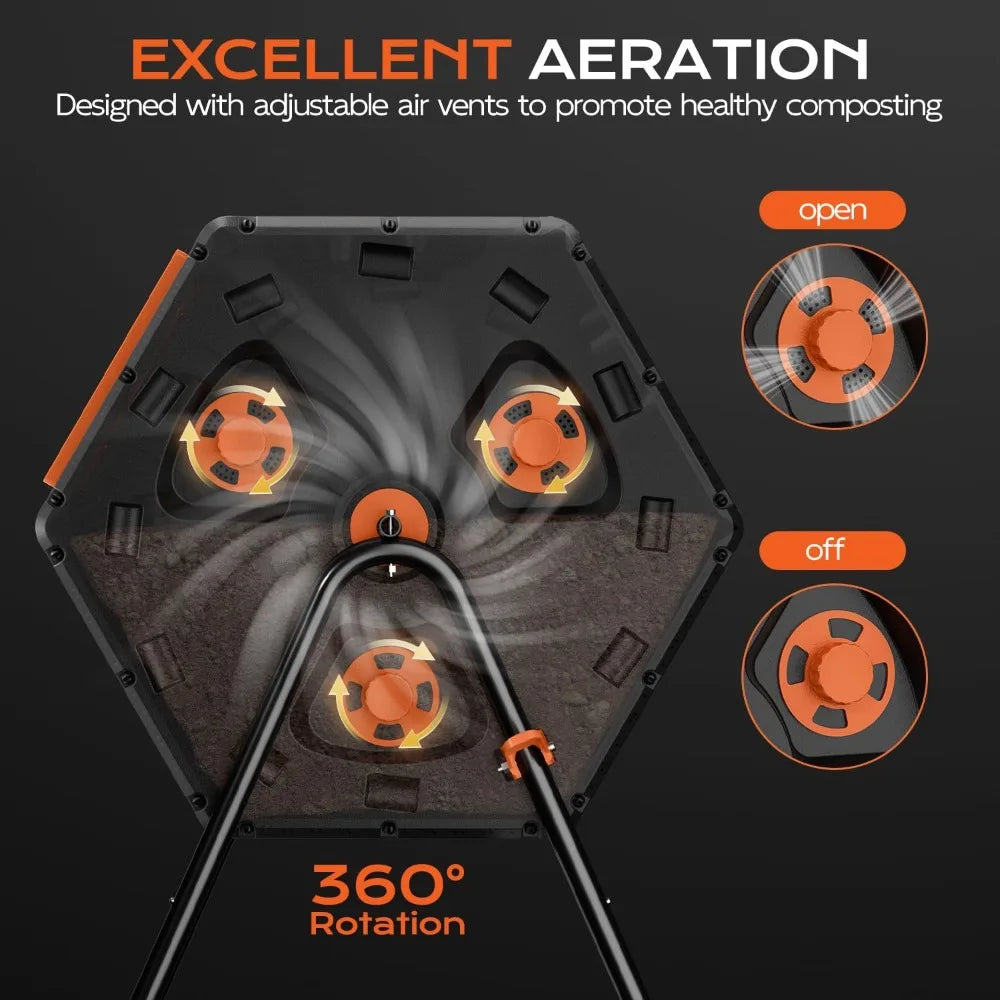 45G Dual Chamber Rotating Compost Bin