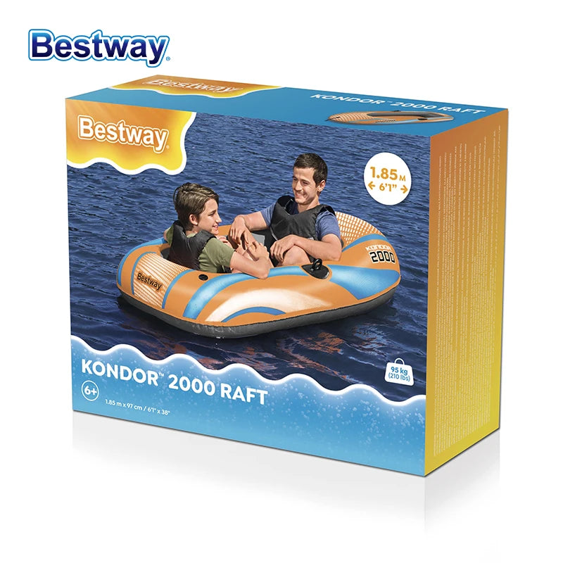 Bestway Inflatable Kayak – 1-3 Person Heavy Duty PVC Rafting Boat
