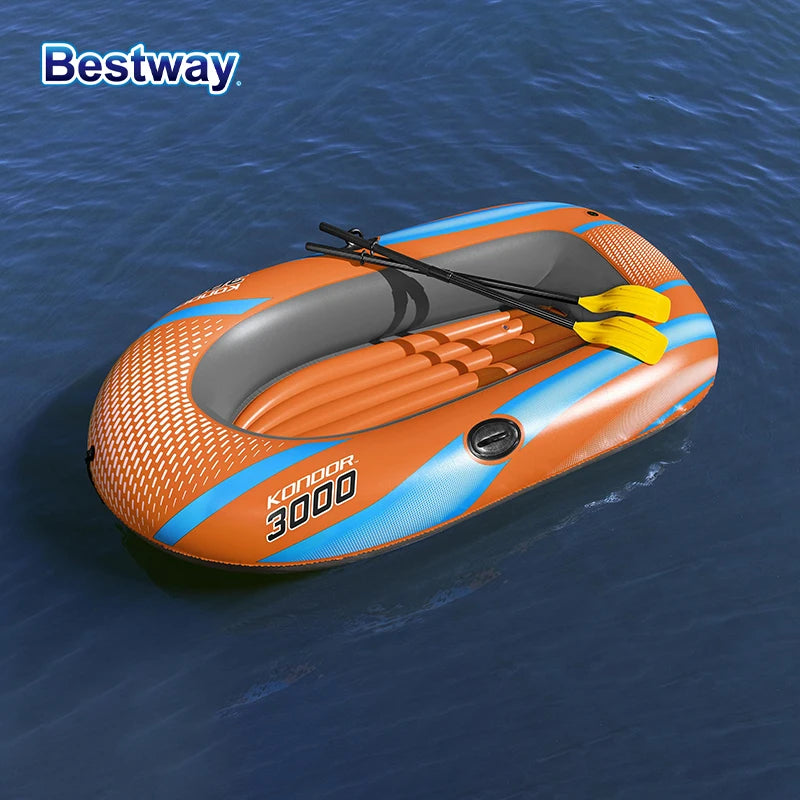 Bestway Inflatable Kayak – 1-3 Person Heavy Duty PVC Rafting Boat