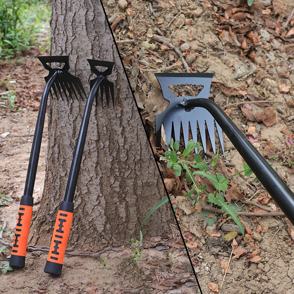 2-in-1 Metal Weed Cleaning Shovel & Garden Rake – Stainless Steel Tool