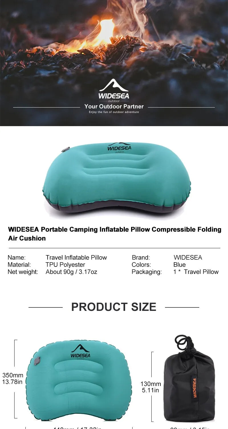 Portable Inflatable Camping Pillow