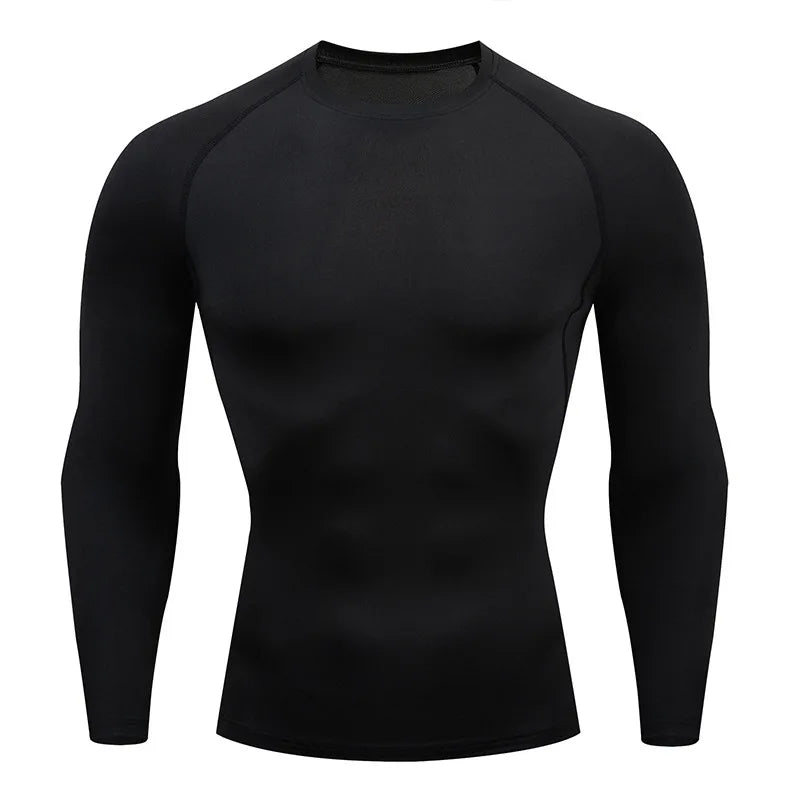 Men’s Outdoor Training Compression T-Shirt – Tight Elastic Breathable Fitness Top for Gym, Running, and Jogging
