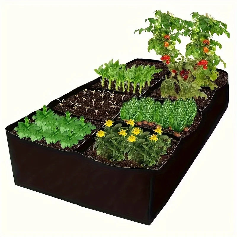 128G 8-Grid Grow Bag Raised Garden Bed