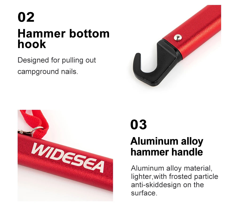 Widesea Camping Hammer Stainless Steel
